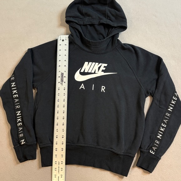 Nike Air Black Pullover Hoodie Sweatshirt Women's Size S - Picture 9 of 10